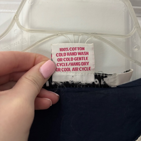 Gretchen Scott Navy Tunic Dress XS Embroidered Lace Trim Cotton Boho Cover Up - Picture 6 of 6